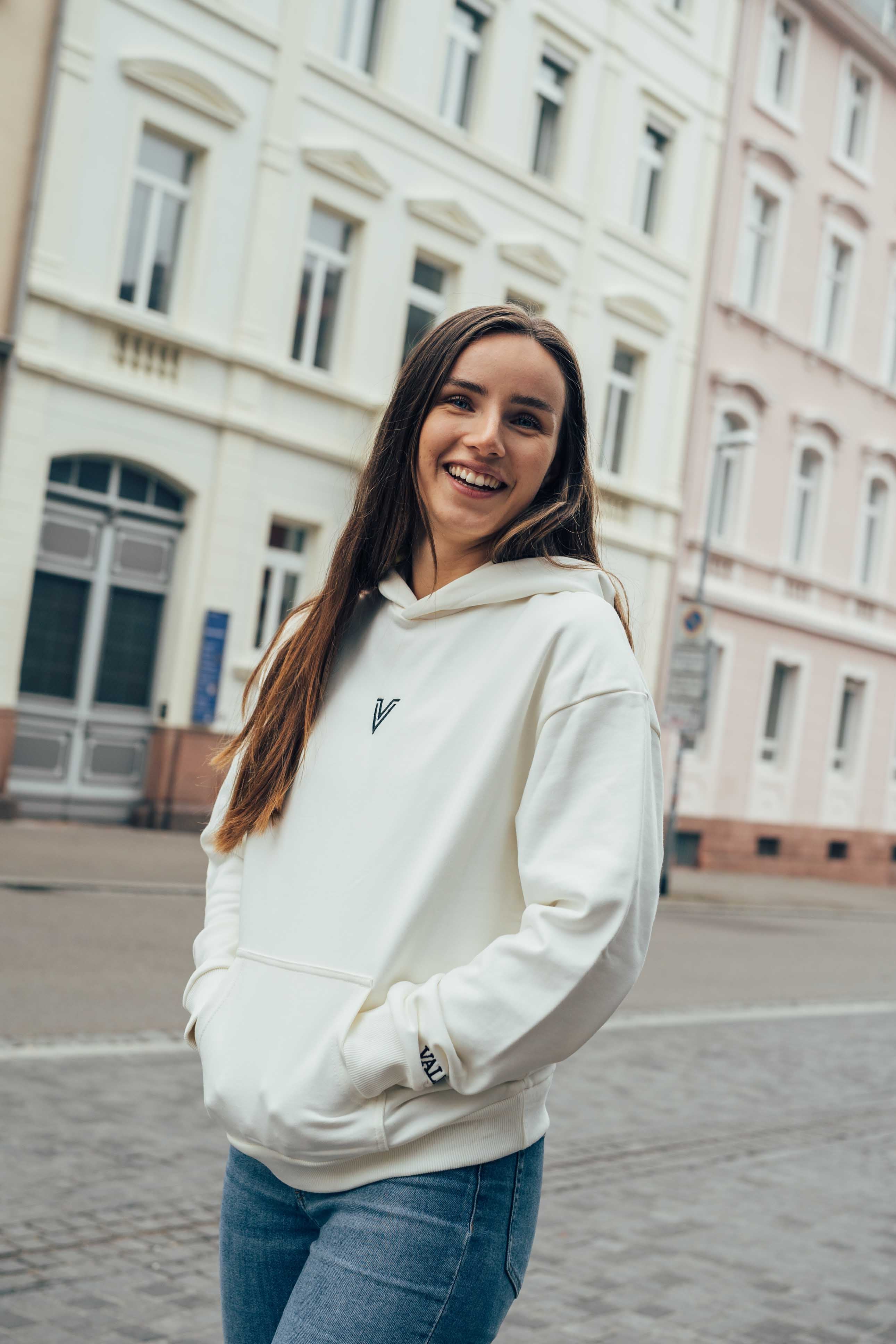 Never Look Back - Hoodie Weiß