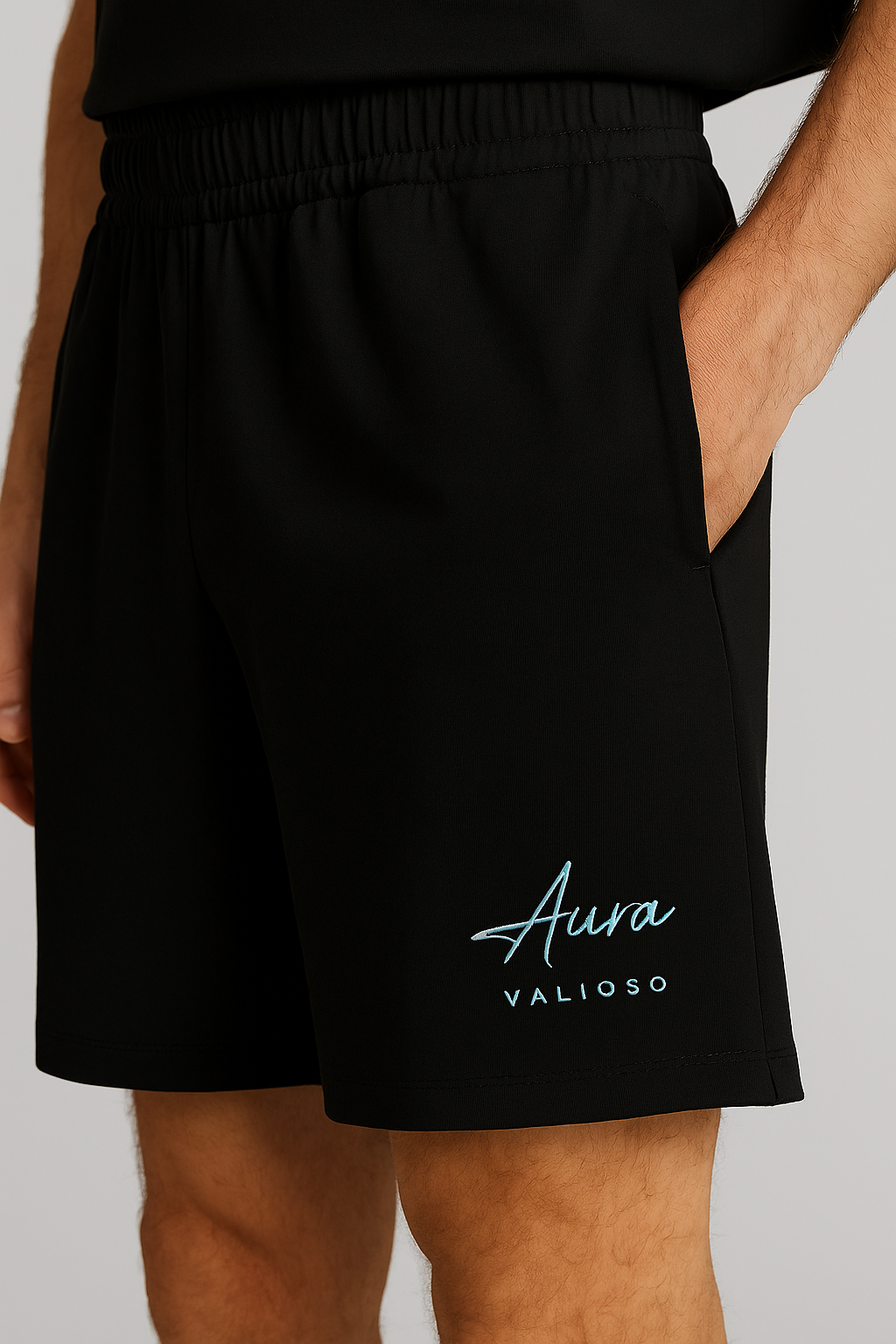 Aura Shorts – Black with Zipper Pockets